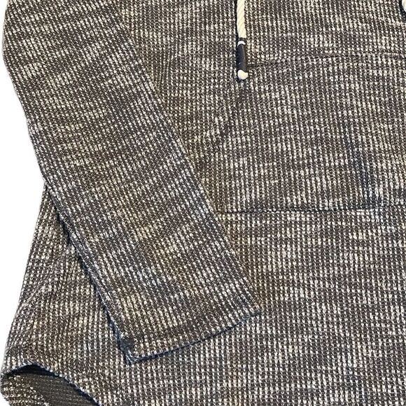 Inspired Heart Black and White Woven Front Pocket Hoodie Pullover Size M - Picture 9 of 15